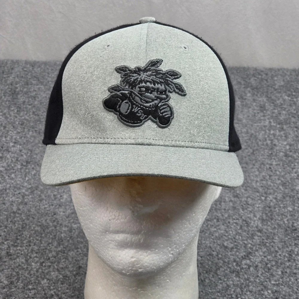 Wichita‎ State Shockers Nike Hat Gray Black WuShock Mascot NCAA Cap Sportswear